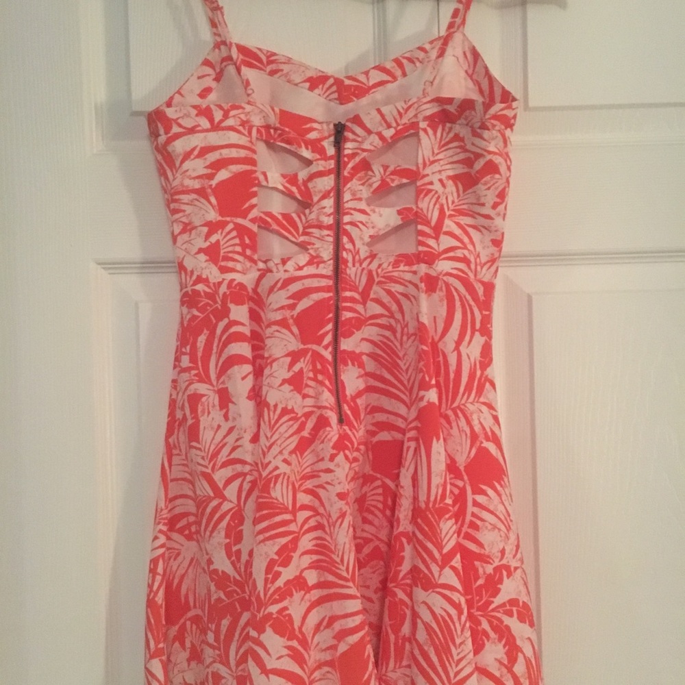 Pink and White Floral Dress